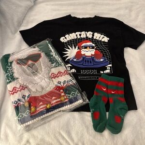 Christmas Ugly Sweater, T-shirt and socks